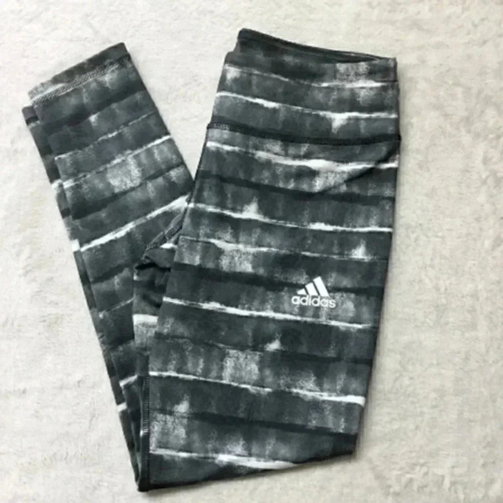 Adidas Olympic Dark Grey/White Athletic Leggings
